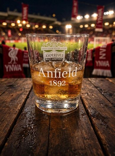 Liverpool FC Laser Engraved Whiskey Glass