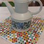Fabulous Vintage Midwinter Stonehenge Coffee Pot and Milk Jug in the Caprice Pattern (Spanish Garden) Designed by Jessie Tate, Excellent Condition Image 5
