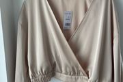Gold satin top size 18 - New with tags