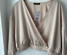 Gold satin top size 18 - New with tags