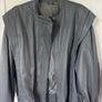 Vintage Grey Leather Jacket Size 40 Image 2