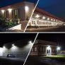 60W Security Light Sensor Motion, Upgraded 70PCS LEDs PIR Floodlights, 6000LM Super Bright 6500K Daylight White Outdoor IP66 Waterproof Perfect for Garden, Porch, Courtyard, Garage, 2 Pack [Energy Class A++] Image 2