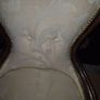 Victorian Style Vintage Balloon Back Upholstered Nursing Chair Image 3