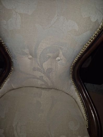 Victorian Style Vintage Balloon Back Upholstered Nursing Chair