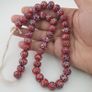 Antique Venetian Style Thousand Blue Eyes Red Glass Beads Necklace Strand Image 4