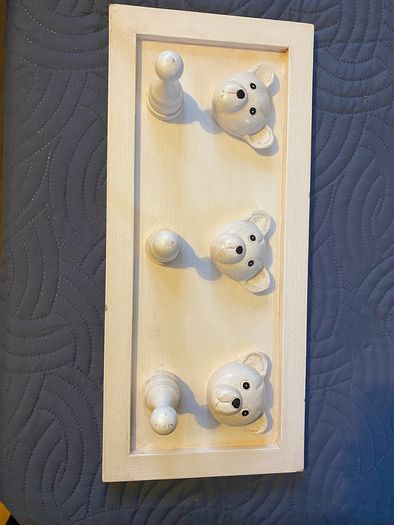 Teddy Bear wooden hanging piece