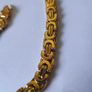 24K Solid Yellow Gold Round Bracelet and chain Image 6