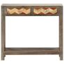 Console Table Grey 86x30x76 cm Solid Mango Wood Image 3