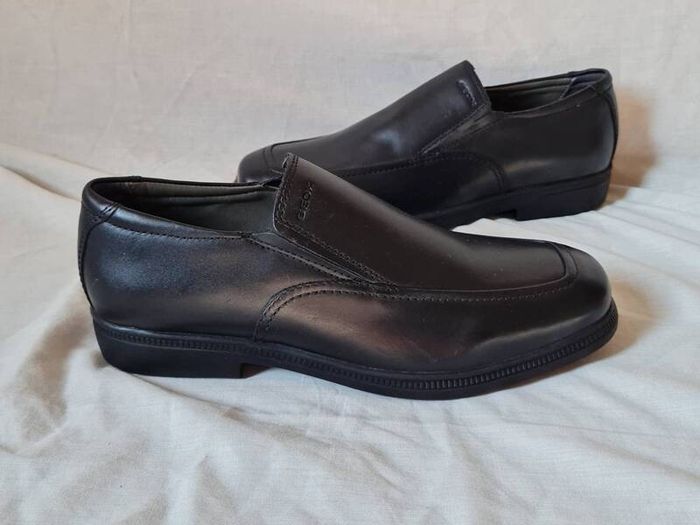 Geox brandolf slip on loafers Size 6 eu 39 Black leather Brand new