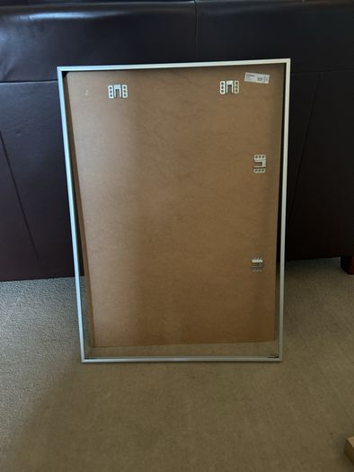 Silver tone frame