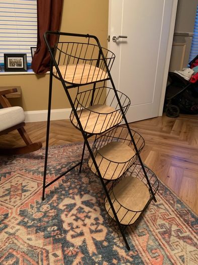 Large 3 Tier Storage / Plant Stand | Metal & Wood (Like New)
