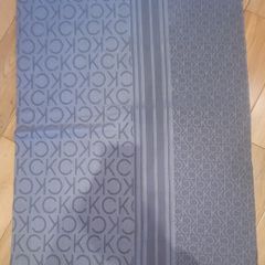 Calvin Klein CK Monogram Charcoal Scarf Shawl Pashmina