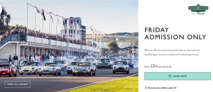 Goodwood Revival Tickets Fri 18th Sept
