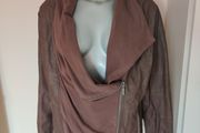 F&amp;F brown faux leather jacket size UK20 EU48 Postage included