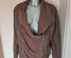 F&F brown faux leather jacket size UK20 EU48 Postage included