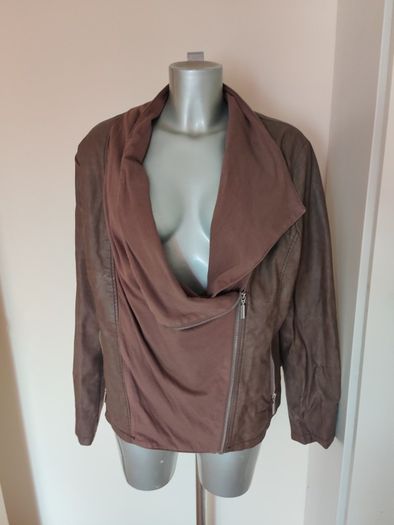 F&F brown faux leather jacket size UK20 EU48 Postage included
