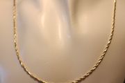 18ct Gold Plated Sterling Silver Italian Fine Twist link Chain