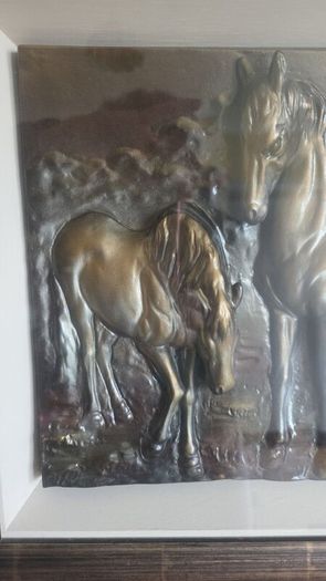 Framed 3D horse wall art