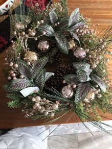 Blush tone festive wreath