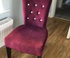 Beautiful deep purple velvet chair