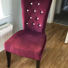 Beautiful deep purple velvet chair