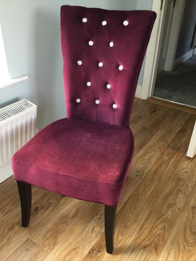 Beautiful deep purple velvet chair