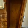 Vintage Wooden Wardrobe / Armoire with Mirror, Drawers & Decorative Knobs Image 2