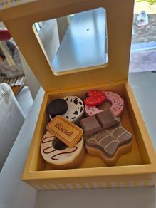 wooden donuts
