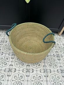 Beautiful large Green storage basket