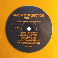 Piano City Productions - Pump Da Bass + I Want Your Love and Feelings of Passion - CLASSIC House - QUALITY Pianoman EP! PCP Vol. 1