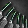 Complete Green Handle Set Knives 9 pcs Engrave your Name/Symbols By Di'Casteel Image 2