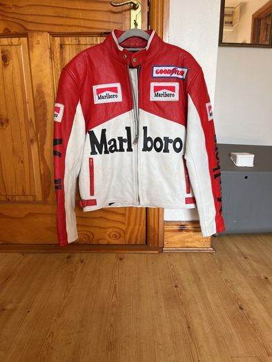 Marlboro leather motorbike jacket Size Large
