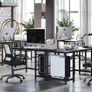 New Home Office Desk With 2 Shelves (Black)  FREE P&P Image 2
