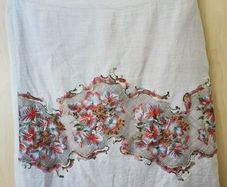 Avoca embroidery linen skirt SIZE 10