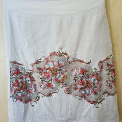 Avoca embroidery linen skirt SIZE 10