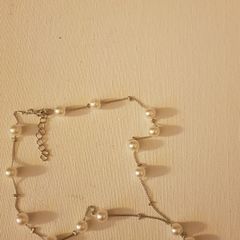 Pearl design necklace, bracelet and earrings