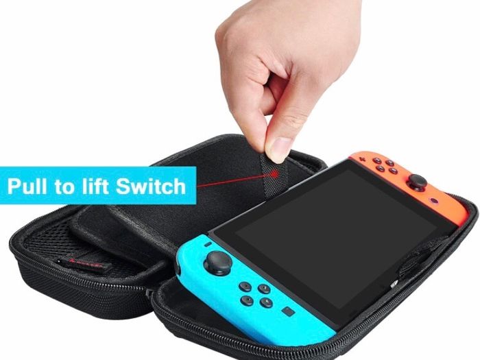 Switch Case Compatible with Nintendo Switch/Switch OLED - Carrying Case with 20 Game Cartridges, Protective Hard Shell Travel Case Pouch for Nintendo Switch Console & Accessories