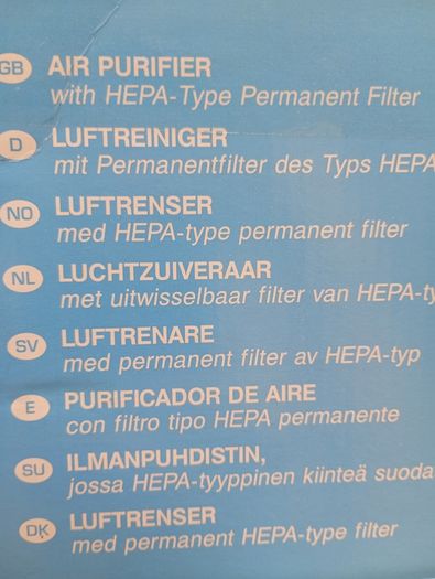 Air Purifier with Hepa-filter