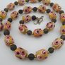 Antique Venetian African Style Thousand Eyes & Black Glass Beads Necklace Image 6