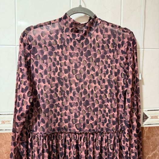 Numph Leopard Dress - Size UK14