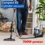 Compact XS Bagless Cylinder Vacuum Cleaner Lightweight 700W, 1.5L, Grey & Silver, Triple Filtration, for Hard floor, Carpet & Car, 3-in-1 Tool, 2 Year Guarantee Image 5