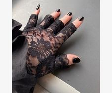 Black Lace Gloves - new/with tags - great accessory - will fit any outfit
