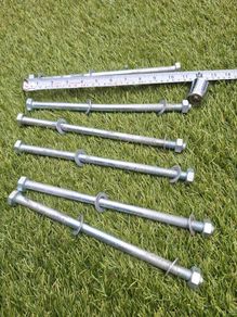 Large steel bolts