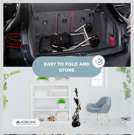 Folding Rollator, Walker with Seat and Basket,  Mobiclinic Coliseo
