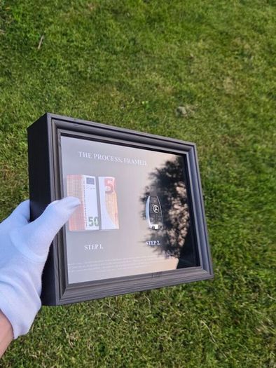 Gift 3D money frame art decor