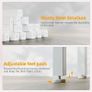 L Shaped Corner Desk - 140x70 cm Study Office Gaming Desk, Computer Desk Small Writing Table, Large Reversible Storage Shelves, Bookshelf Workstation for Study Play Work Home Office, White Image 7