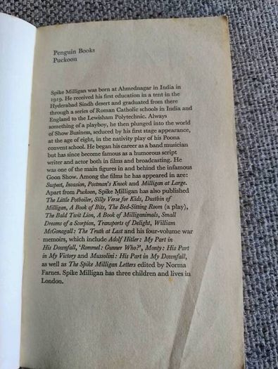 Puckoon by Spike Milligan in used condition see photos FREE STANDARD POSTAGE INCLUDED