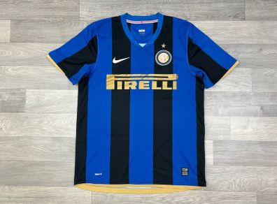 Vintage 2008/09 Nike Inter Milan Home Jersey Shirt Mens Medium