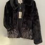 jacket Bnwt black fur jacket yumi brand size 10 Image 5