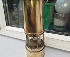 old  large  brass  miners lamp
